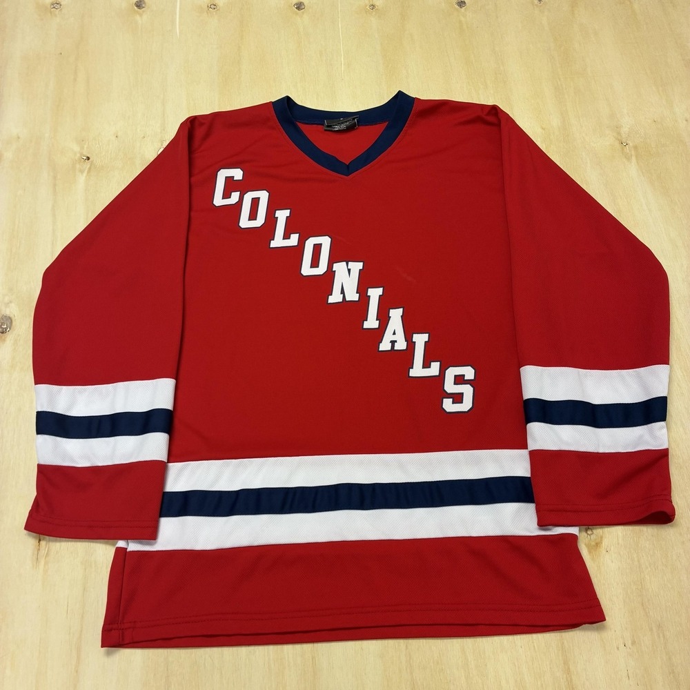 Colonials Eat N Park Jersey Shirt Mens Small Red Long Sleeve Hockey Top